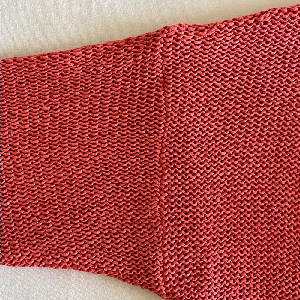 John P. Greece loose knit cardigan in Coral with Abalone Shell buttons - Picture 10 of 15